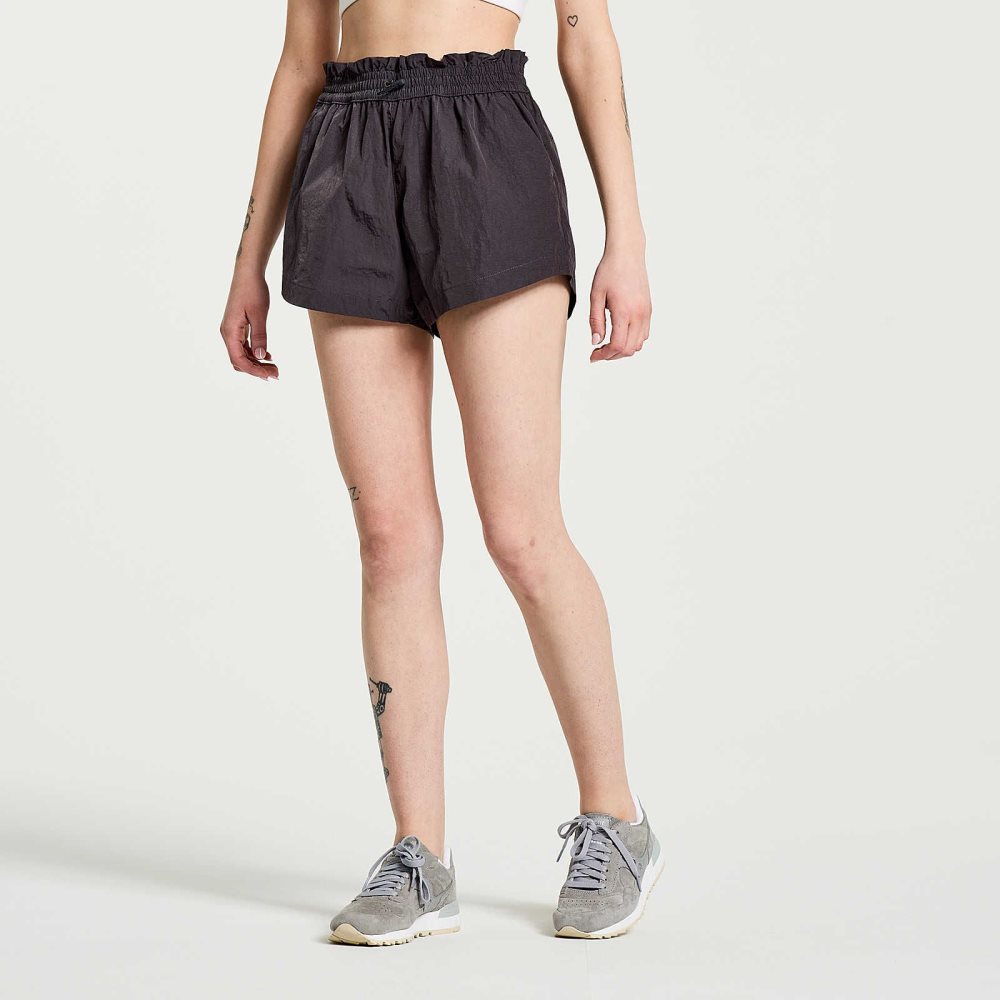 Saucony Unwind Short Black | XOQJZ-1346