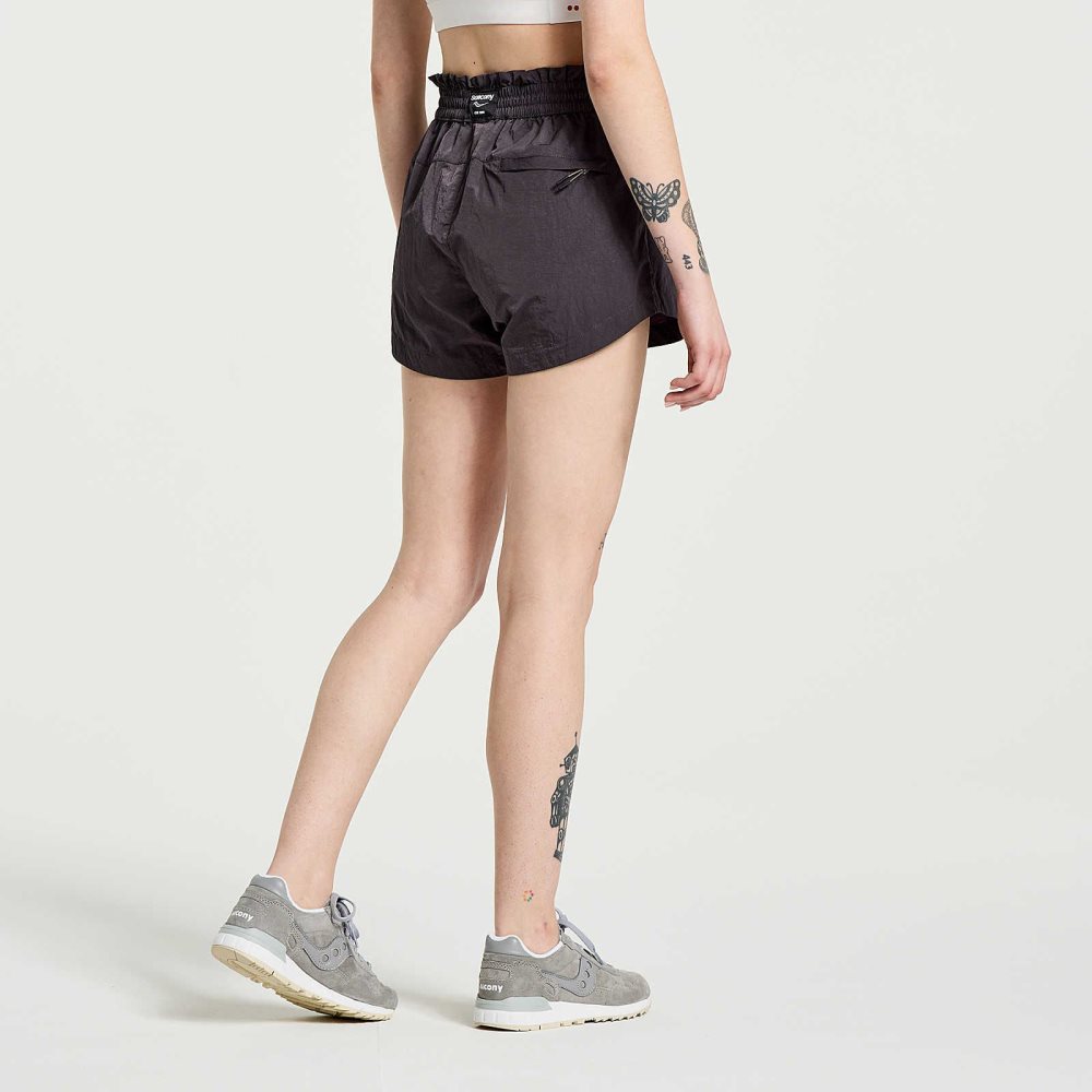 Saucony Unwind Short Black | XOQJZ-1346