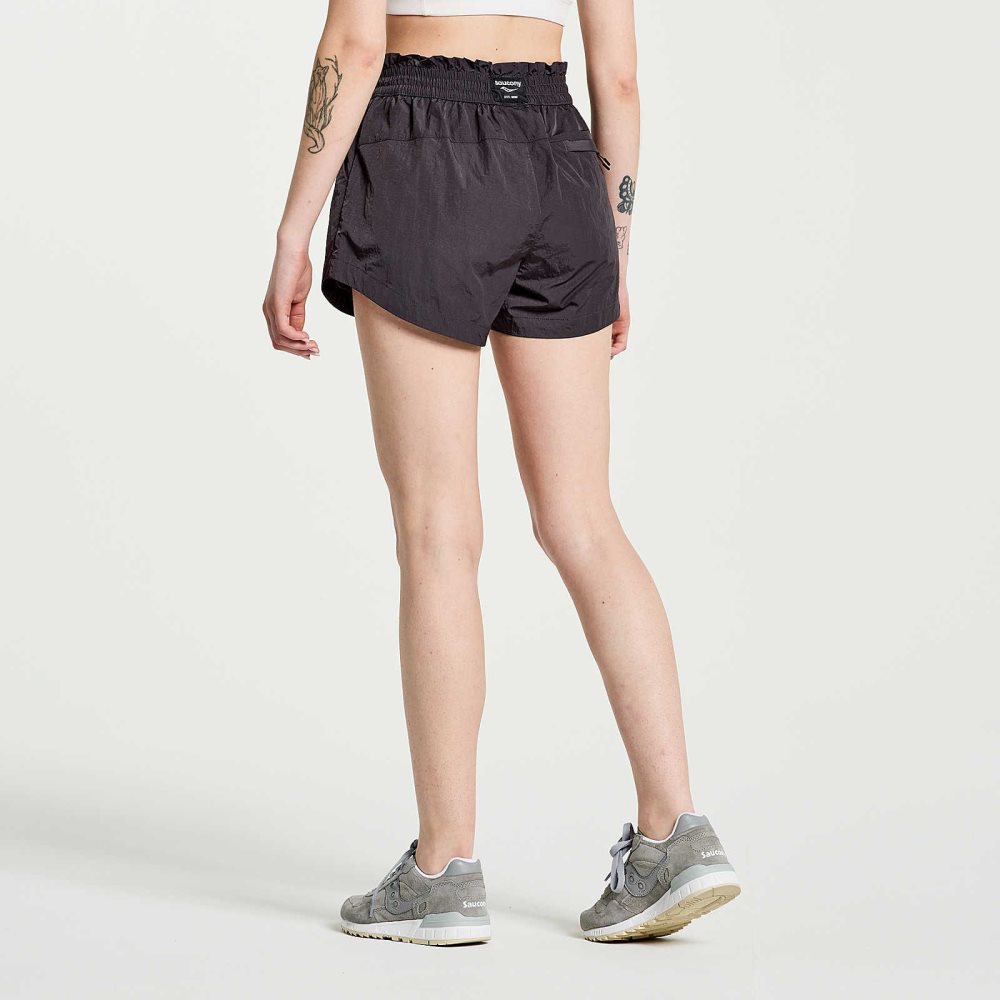 Saucony Unwind Short Black | XOQJZ-1346