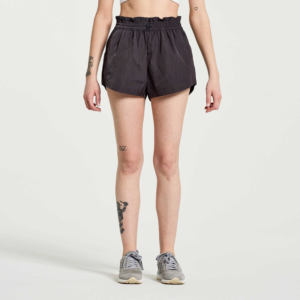 Saucony Unwind Short Black | XOQJZ-1346