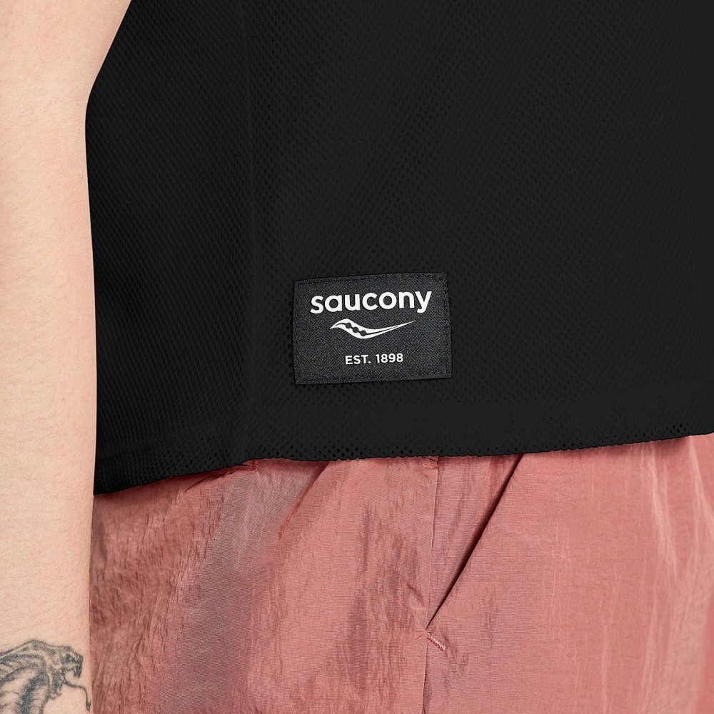 Saucony Unwind Sleeveless Black | KCAOU-1648